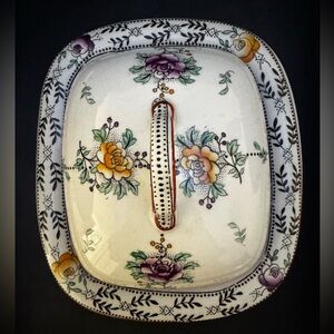 Antique S. Hancock & Sons “Verlaine” Lidded Soap Dish – Hand-Painted Corona Ware